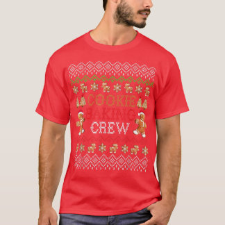 Cookie Baking Crech-kerstfamilie Gingerbrood T T-shirt