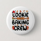 Cookie Baking Creeks kerstontbijt Te Ronde Button 5,7 Cm (Voorkant)