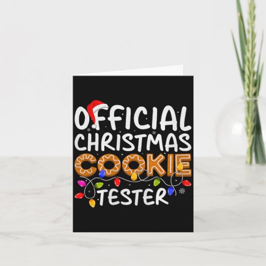 Cookie Baking Crew Christmas Cookie Tester Xmas Pr Kaart (Voorkant)