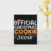 Cookie Baking Crew Christmas Cookie Tester Xmas Pr Kaart (Gele Bloem)