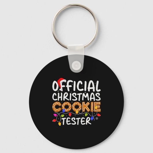 Cookie Baking Crew Christmas Cookie Tester Xmas Pr Sleutelhanger (Voorkant)
