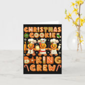 Cookie Baking Crew Christmas Gingerbread Lovers Wo Kaart (Gele Bloem)