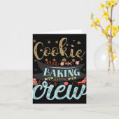Cookie Baking Crew Christmas Holiday Family T Shir Kaart (Gele Bloem)