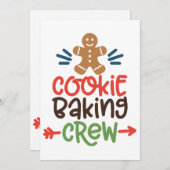 Cookie baking crew christmas  kaart (Voorkant / Achterkant)