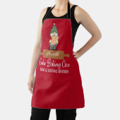 Cookie Baking Crew Cute Gnome Red Kerstmis Schort (Insitu)