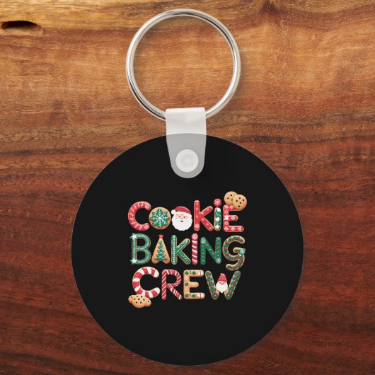 Cookie Baking Crew Family Christmas Gingerbread Te Sleutelhanger (Voorkant)