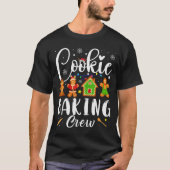 Cookie Baking Crew Family Christmas Gingerbread Te T-shirt (Voorkant)