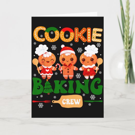 Cookie Baking Crew Gingerbread Cooking Lover Xmas Kaart (Voorkant)