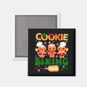 Cookie Baking Crew Gingerbread Cooking Lover Xmas Magneet (Voorkant / Achterkant)