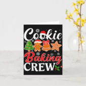 Cookie Baking Crew Gingerbread Xmas Holiday Cookie Kaart (Gele Bloem)