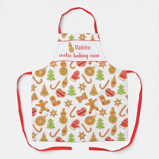 Cookie Baking Crew Gingerbrood Persoonlijk Apron Schort (Voorkant)