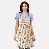 Cookie Baking Crew Gingerbrood Persoonlijk Apron Schort (Gedragen)