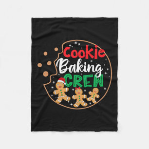 Cookie Baking Crew Grappige Pyjama Familie Kerstmi Fleece Deken