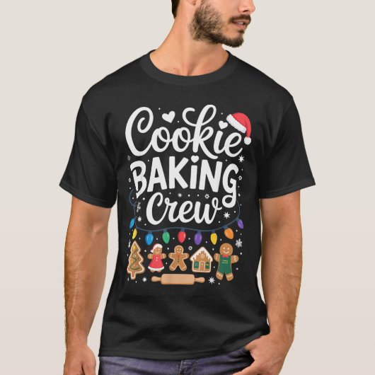 Cookie Baking Crew Holiday Squad Gingerbread Chris T-shirt (Voorkant)
