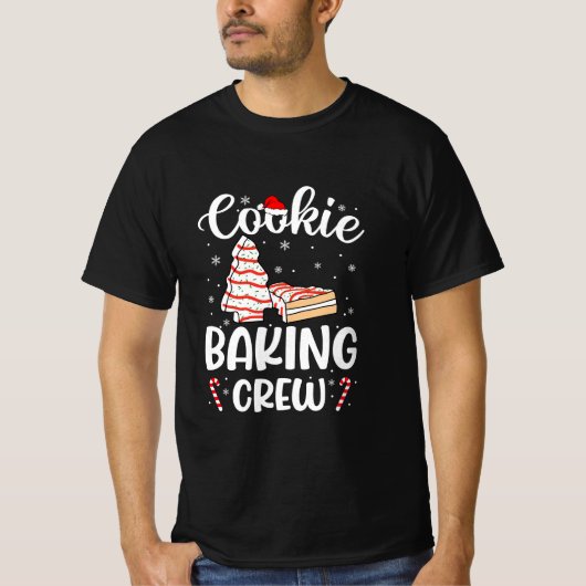 Cookie Baking Crew Kerst grappig cadeau idee T-shirt (Voorkant)