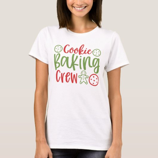 Cookie Baking Crew-kerstfeestdag T-Shirt (Voorkant)