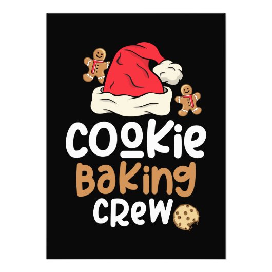 Cookie Baking Crew-kerstkerstkerstfamilie Foto Afdruk (Voorkant)