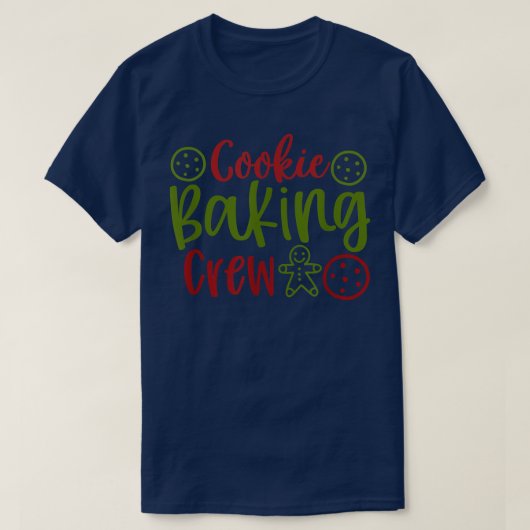 Cookie Baking Crew kerstkoekjes Baker Funny T-shirt (Design voorkant)