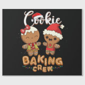 Cookie Baking Crew-kerstteam Cadeaupapier (Vlak)