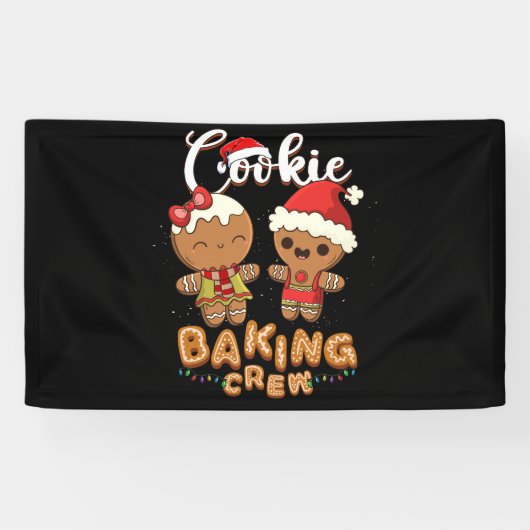 Cookie Baking Crew-kerstteam Spandoek (Horizontaal)
