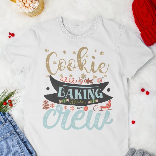 Cookie Baking Crew-kerstvakantiefamilie T-shirt