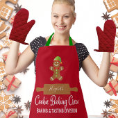 Cookie Baking Crew Red Kerstmis Schort