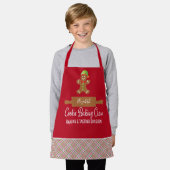 Cookie Baking Crew Red Pset met kerstgeschut Schort (Gedragen)