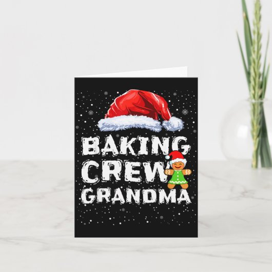 Cookie Baking Crew Shirt Grandma Matching Christma Kaart (Voorkant)