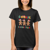 Cookie Baking Team Gingerbread Men with Xmas Hats  T-shirt (Voorkant)