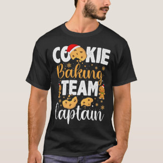 Cookie Baking Team Kapitein Gingerbrood Kerstmis T-shirt
