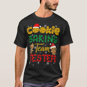 Cookie Baking Team Tester Gingerbrood Kerstmis T-shirt
