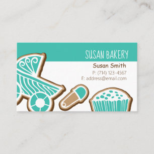 Cookie Baking Turquoise Visitekaartje