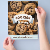 Cookie Bakkerij Menu Flyer Sjabloon (Hand)