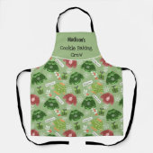 Cookie Bakploeg Kerst Patroon Aangepast Schort (Voorkant)