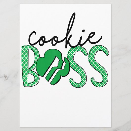Cookie Boss Verkennersmeisjes Cookie Verkoper Menu (Voorkant)