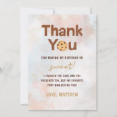 Cookie Boy Verjaardagsfeestje Bedankkaart (Voorkant)