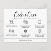 Cookie Care Instructions Minimalist Bakery Bedankkaart (Voorkant)