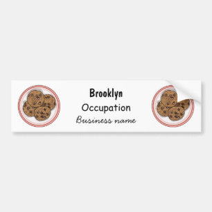 Cookie cartoon afbeelding chocolade chip bumpersticker