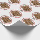 Cookie cartoon afbeelding chocolade chip cadeaupapier (Hoek)