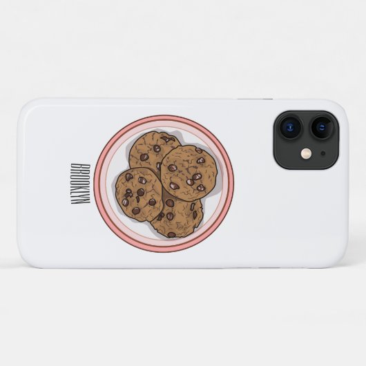Cookie cartoon afbeelding chocolade chip Case-Mate iPhone case (Achterkant (horizontaal))