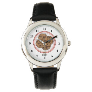 Cookie cartoon afbeelding chocolade chip horloge