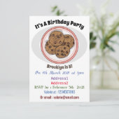 Cookie cartoon afbeelding chocolade chip kaart (Staand voorkant)