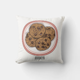 Cookie cartoon afbeelding chocolade chip kussen