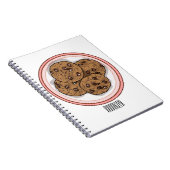 Cookie cartoon afbeelding chocolade chip notitieboek (Rechterzijde)