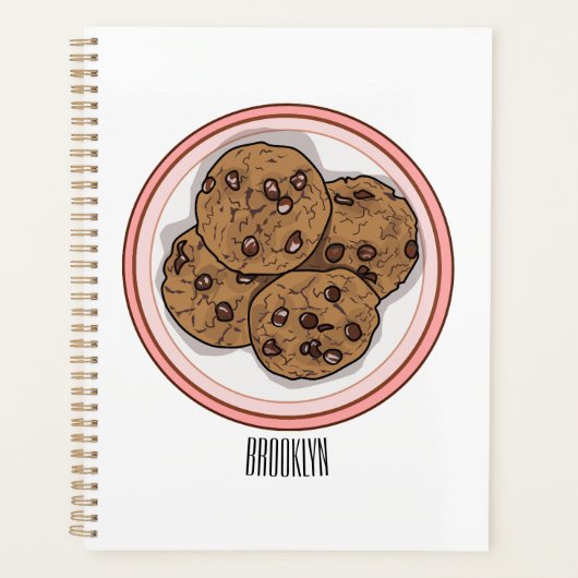 Cookie cartoon afbeelding chocolade chip planner (Voorkant)
