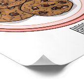 Cookie cartoon afbeelding chocolade chip poster (Hoek)