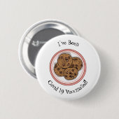 Cookie cartoon afbeelding chocolade chip ronde button 5,7 cm (Voorkant /achterkant)