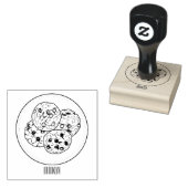 Cookie cartoon afbeelding chocolade chip 	rubberstempel (Gestempeld)