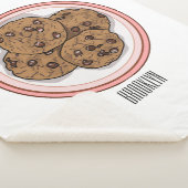 Cookie cartoon afbeelding chocolade chip sherpa deken (3/4)