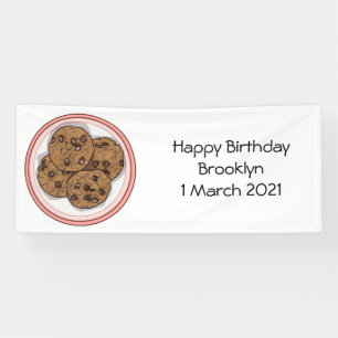 Cookie cartoon afbeelding chocolade chip spandoek